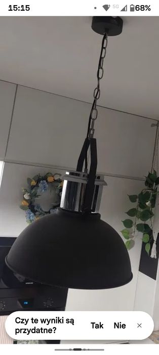 Lampa loft  czarna metalowa