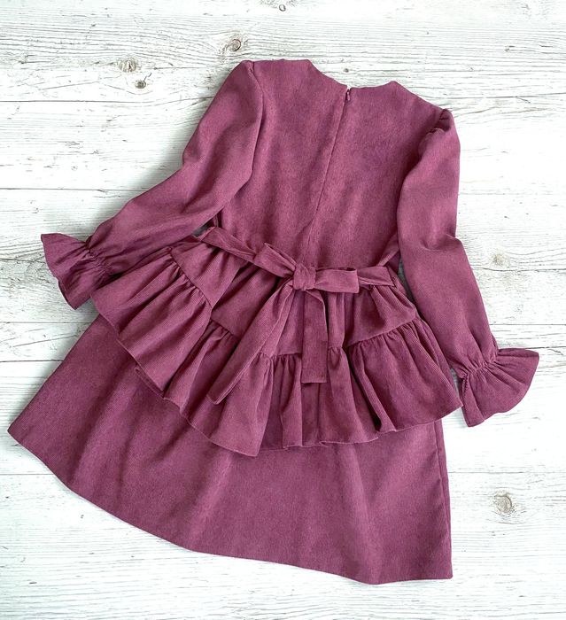 Дитяче плаття червоне/рожнве  з вельвету для дівчинки. Розміри від 122