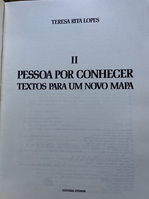 Livro de Teresa Rita Lopes pessoa por conhecer Textos para um novo Map