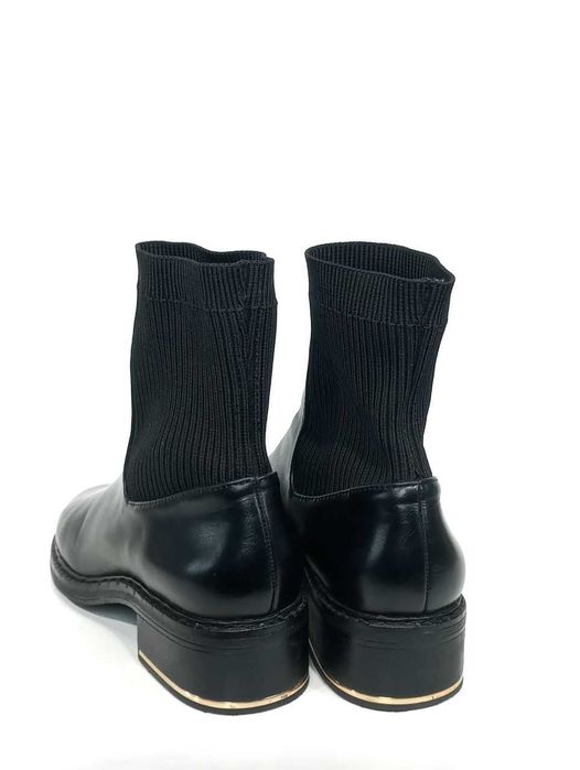 Кожаные женские ботинки на резинке Zara Оригинал