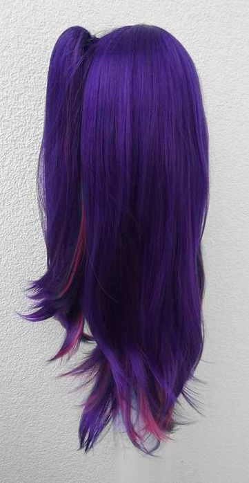 Fioletowa peruka z kitką Ai Hoshino Oshi no Ko Twilight Sparkle wig