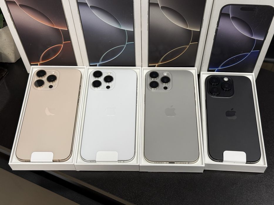 New Open iPhone 16 pro max 256gb natural, white, desert, black