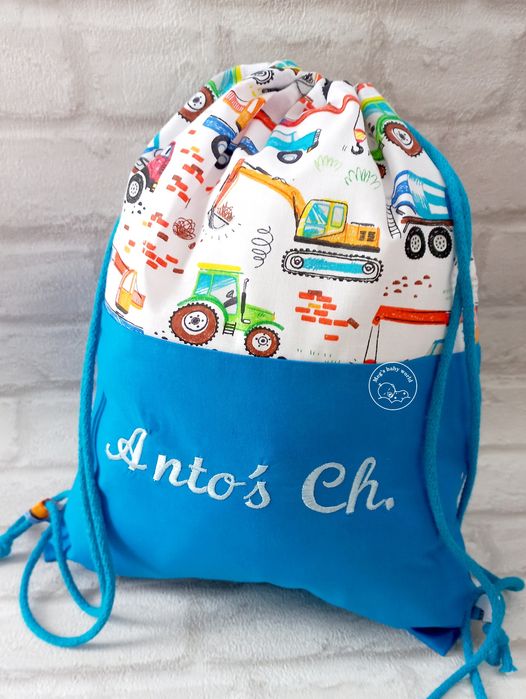 Worek do przedszkola żłobka z imieniem na pościel