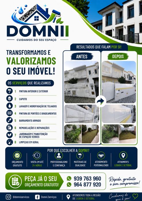 Pinturas, Remodelações, Limpezas e Telhados | Domni | Lisboa e Setúbal
