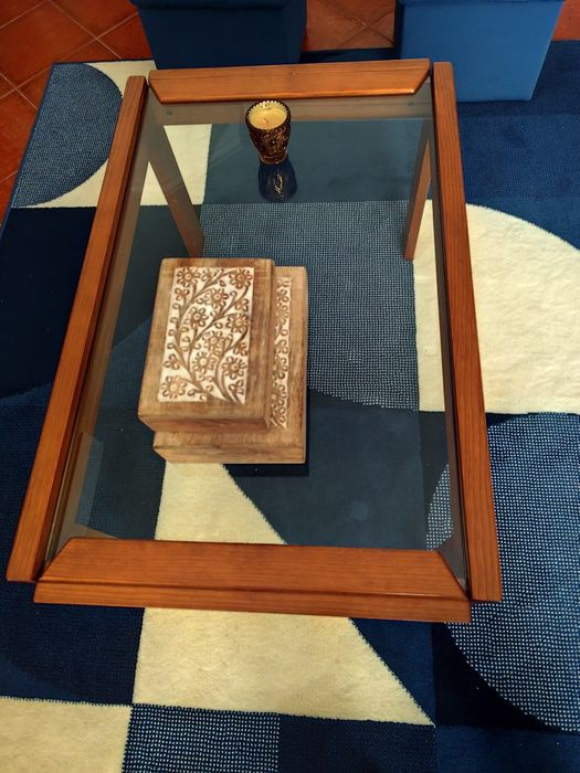 Móvel TV e mesa centro em pinho mel