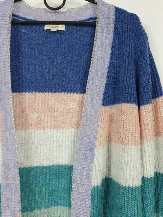 Sweter w paski Monsoon S 36 8 kardigan