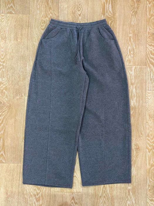 Сірі широкі штани L, Baggy Fit, Oversize, Wide Leg, Y2K, Track Pants