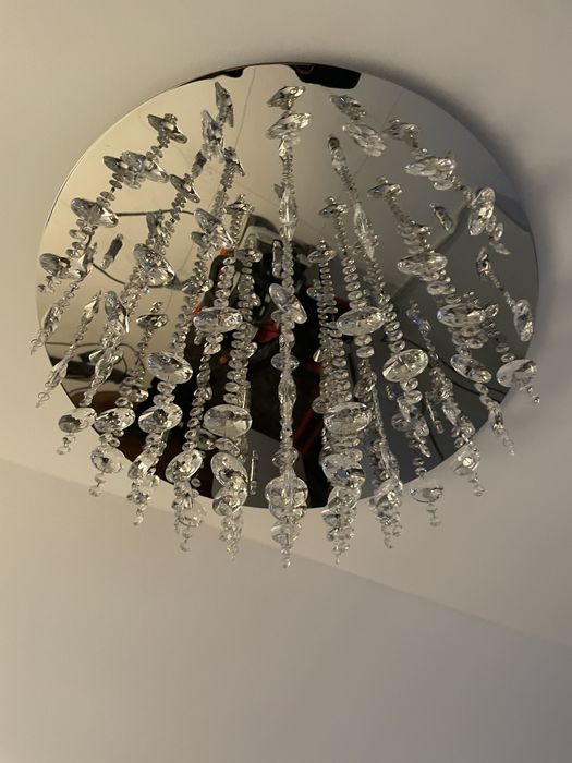 Komplet dwóch kryształowych żyrandoli