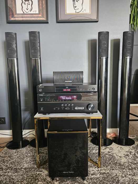 Amplituner YAMAHA RX-V679 + głośniki Harman Kardon 5.1 HKTS11