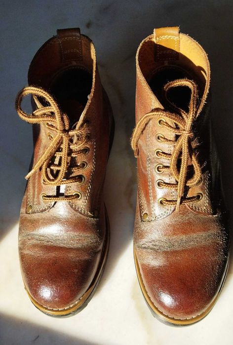 Botas unissexo castanhas, pele genuína, n.° 38