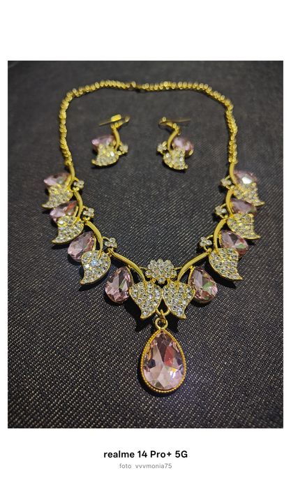 Zestaw biżuterii Crystal Rose & Leaf