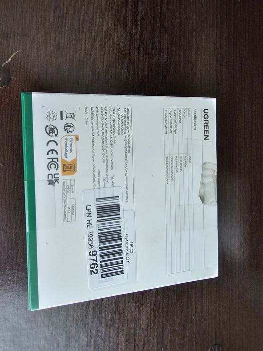 UGREEN Capa M.2 NVMe caixa SSD M2 com UASP USB C 3.2 Gen 2 10 Gbps (NOVO)