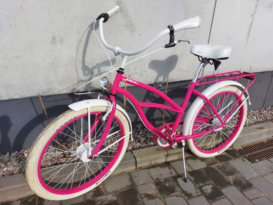 Rower damski miejski Fera różowy pink vintage piękny oryginalny Gdańsk Przymorze Wielkie • OLX.pl