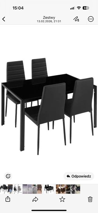 Zestaw jadalniany stół plus krzesła