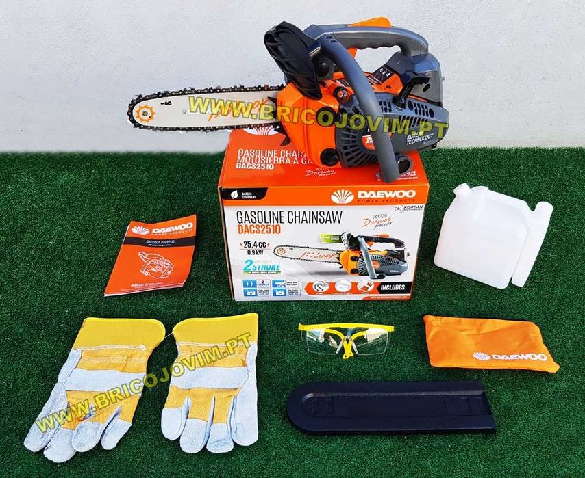 Motosserra de Poda DAEWOO - Motor 26cc + Luvas + Óculos + Lima