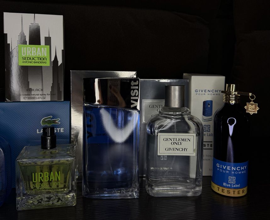 Набір з 7 парфумів Lacoste, Paco Rabanne, Banderas, Azzaro, Givenchy