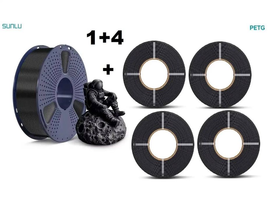 Пластик sunlu petg 4+1 Чорний