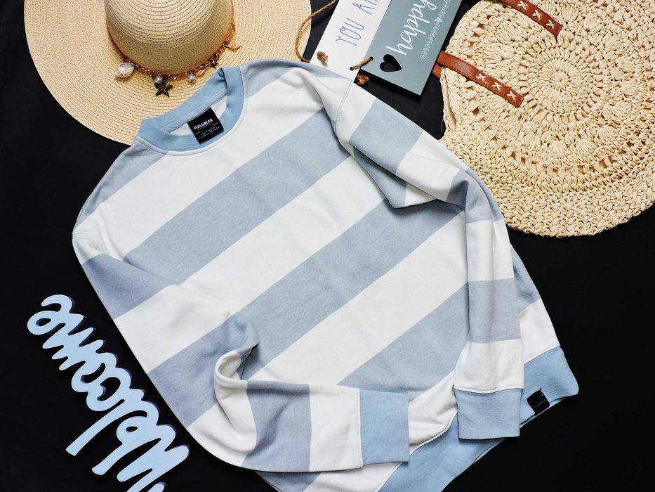 Pull & Bear  Męska bluza pasy XS