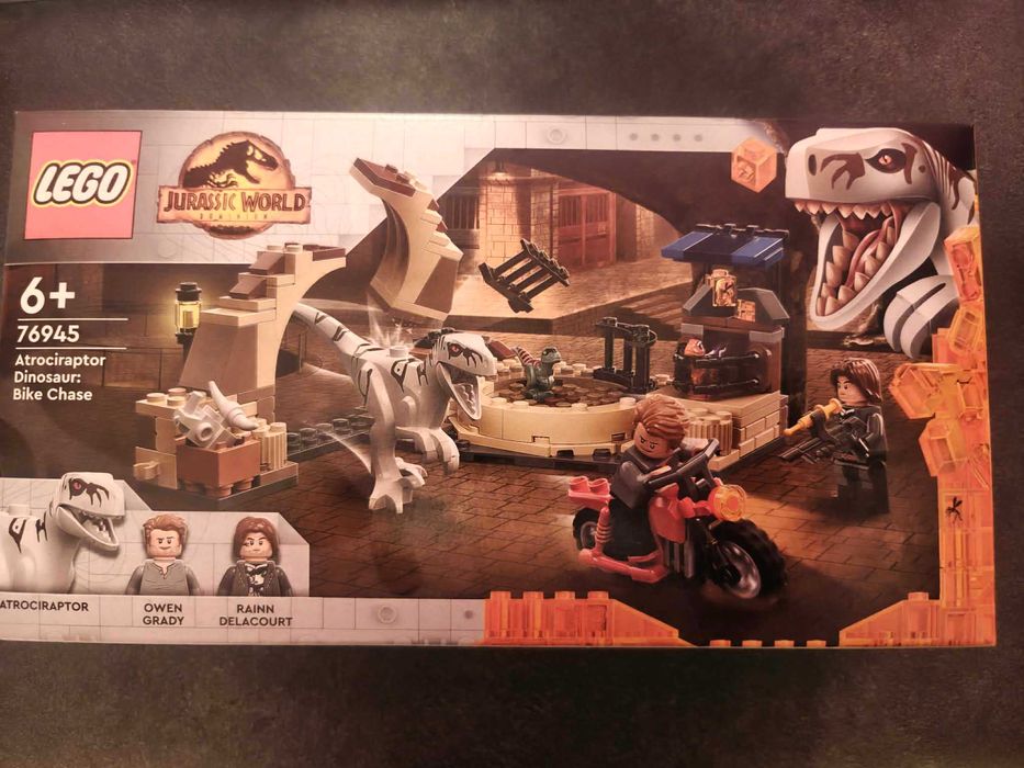 LEGO Jurassic World 76945 Atrociraptor: pościg na motocyklu