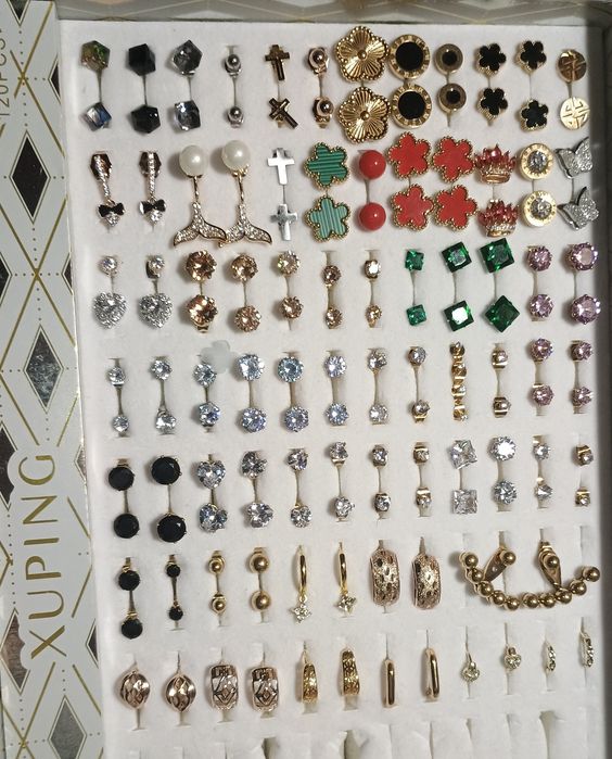 Сережки Xuping медзолото позолота/родій