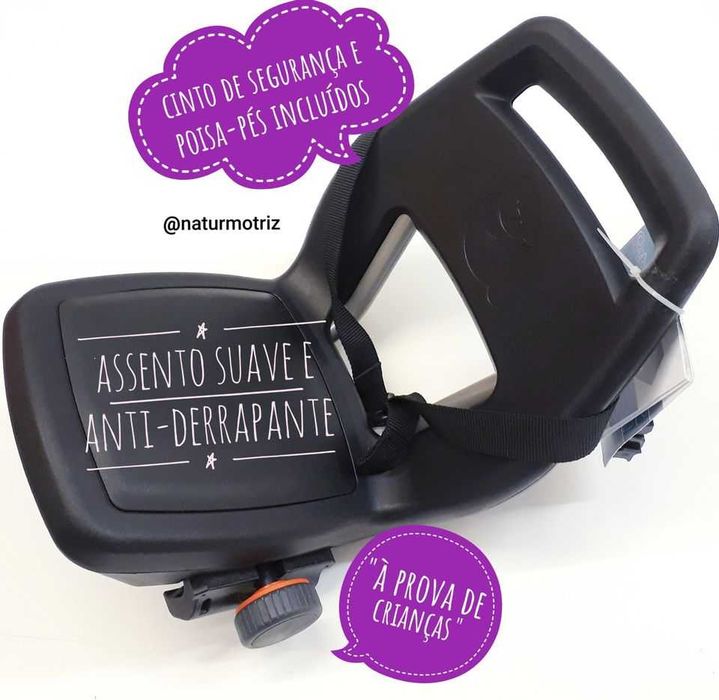 Banco Júnior + 6 anos (35Kg) para suporte bicicleta Qibbel