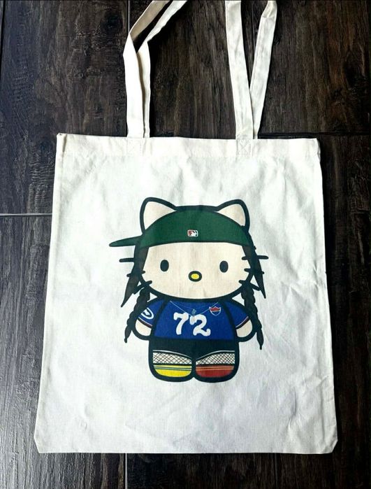 Torba bawełniana torebka tote bag bawełna hello kitty billie eilish