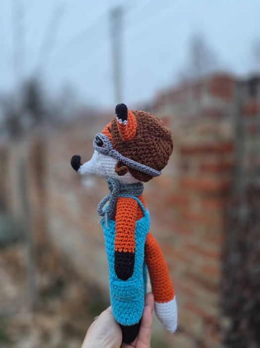 Lisek pilot szydełkowy