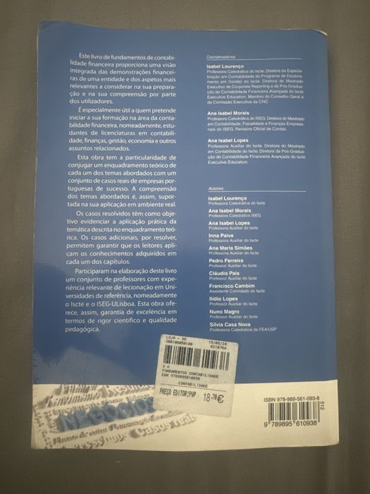 Findamnetos de contabilidade financeira