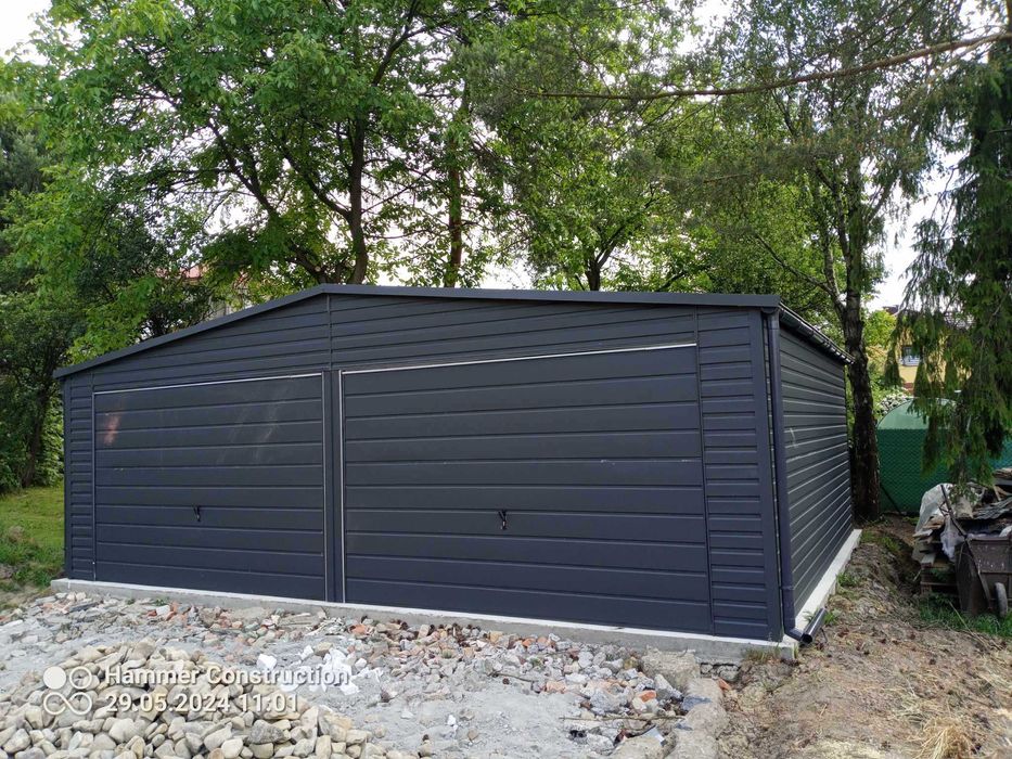 Garaż blaszany, wiata. WZMOCNIONY PROFILAMI. PRODUCENT. Cała Polska
