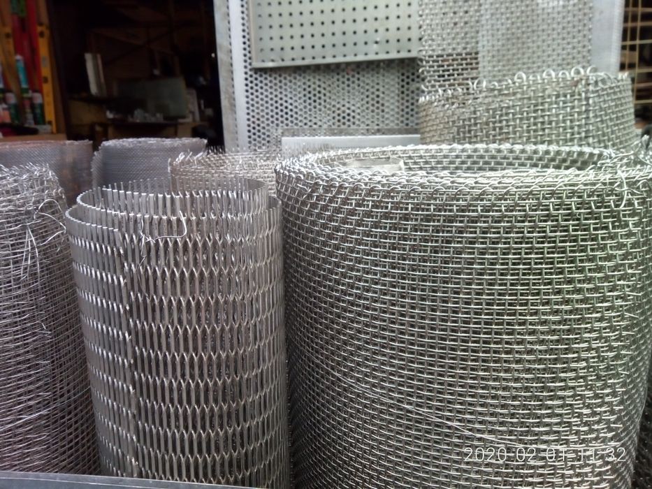 Сетка тканная нержавейка, разная + перфарция - решота нерж.оцин.черная