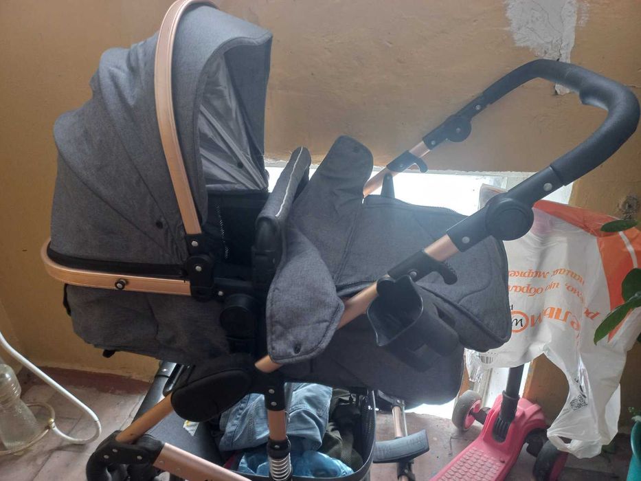 Дитяча коляска трансформер 2 в 1 Ninos Freelander Grey.