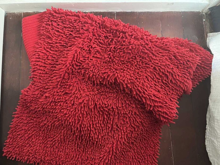 2 tapetes vermelhos em algodão (conjunto) (60x110 cm)