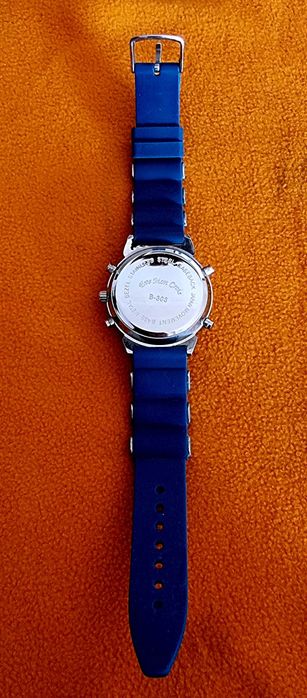 Relógio Original Eve Mon Crois B-303 Dual Time Alarme com Pulseira de Borracha TopImaculado