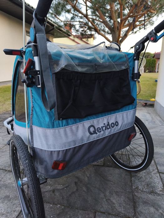 Przyczepka rowerowa Querido Sportex 2 dla dwójki dzieci Podwójna