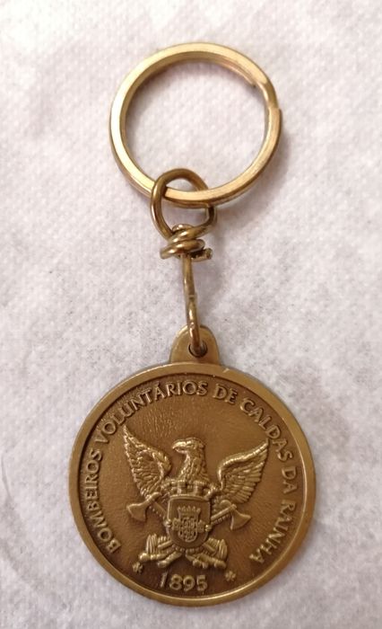 Metal Keychain of the Volunteer Firefighters and the Portuguese Firefighters Association