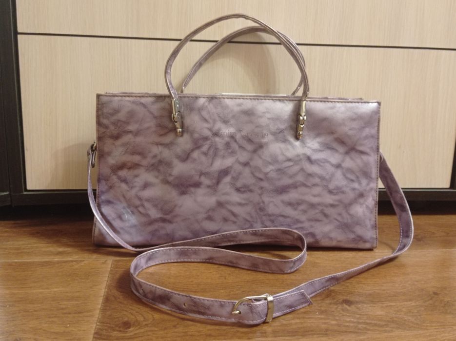 Фирменная сумка портфель с ручками и ремнём.Jeronimo Valentino.