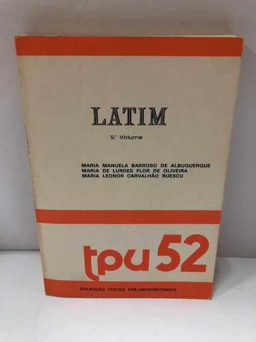 Livro antigo - Latim tpu 52 - 5o volume