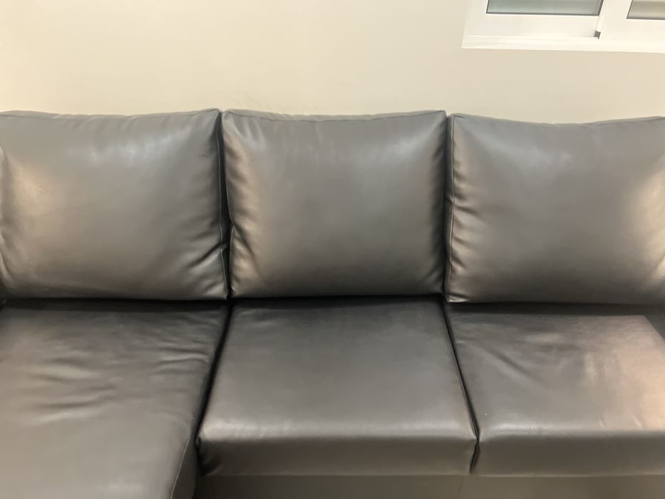 Sofa chaise loungue preto