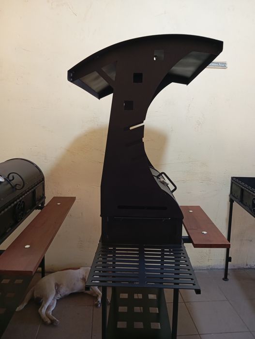 Мангал Харьков 4 мм. Барбекю гриль мангал с крышкой. Коптильня.