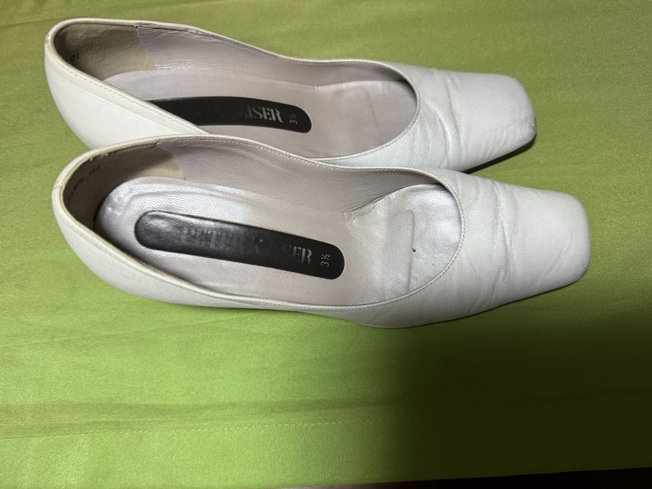 Туфлі білі для нареченої 37 розміру дуже зручні зі шкіри шевро