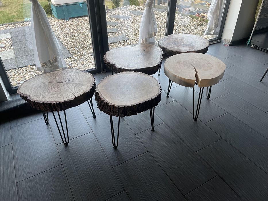 PROMOCJA Stoliki debowy stół kawowy loft dąb
