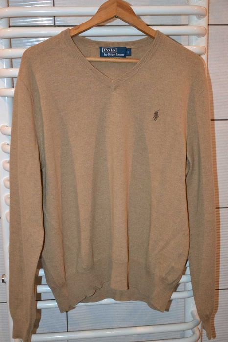 POLO RALPH LAUREN Merino Wool Sweter Męski L Wełna Jak Nowy