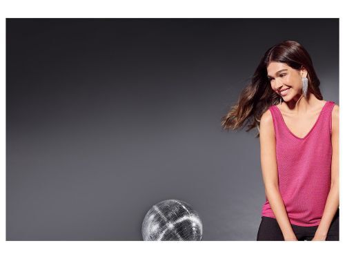 Шикарный женский топ с эффектом блеска Esmara размер S M L