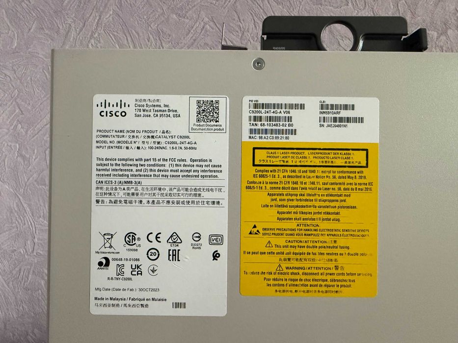 Коммутатор Cisco C9200L-24T-4G-A нал/безнал