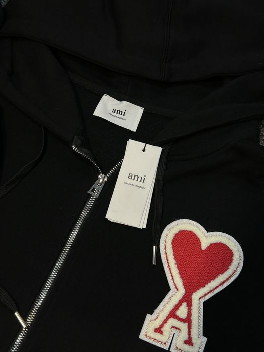 Худи Амі / Зіп худі Ami paris / светер Ami / Худі з сердечком