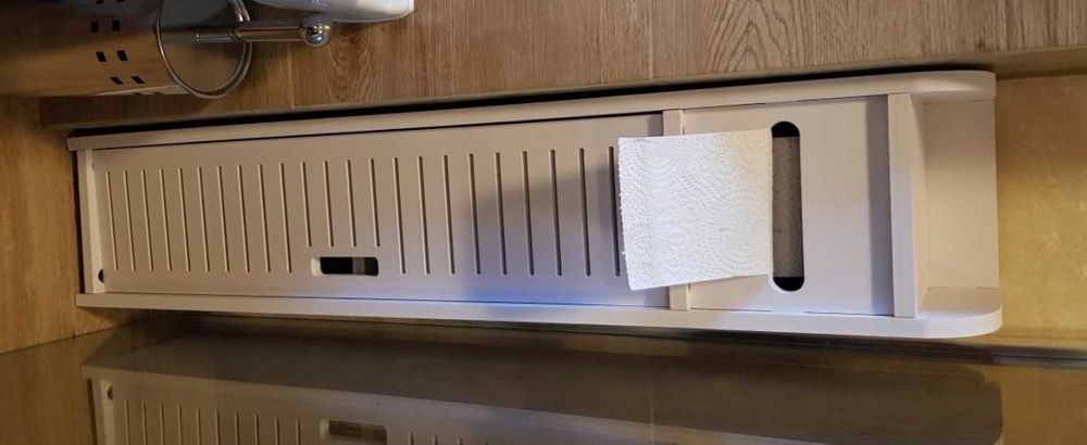 Szafka Regał Póła Łazienkowa Stojąca Ażurowa Półka na Papier Biały