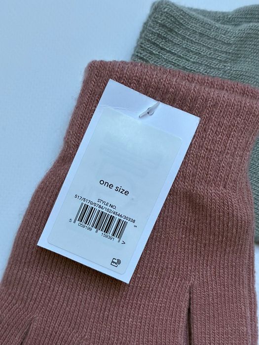 George nowe rękawiczki dla dziewczyni 2pak szare różowe uniwersalne