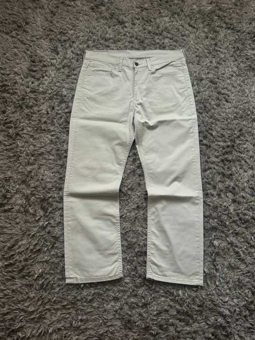 Штани / джинси Levi's 514 Straight (оригінал, бежеві, W36 L30)