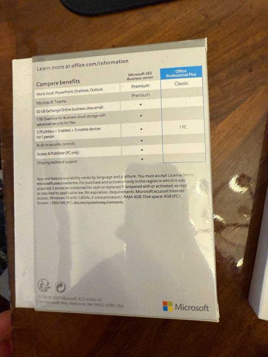 Office 2021 Professional Plus BOX / Licencja dopisuje się do konta MS