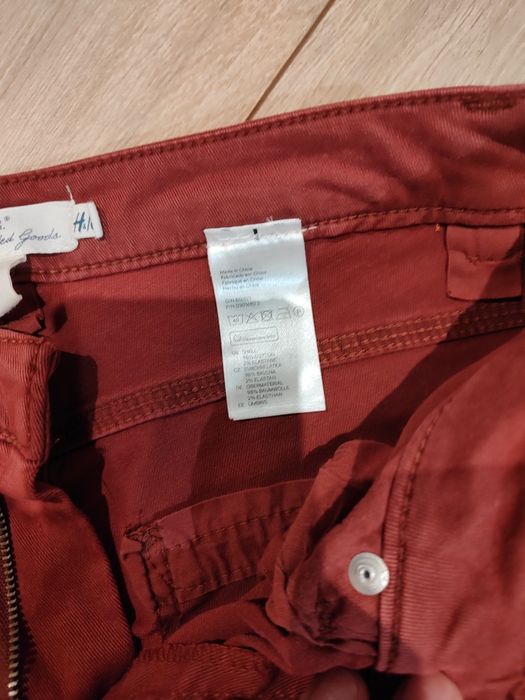 Spodnie jeansy h&M rozm 38 ceglaste